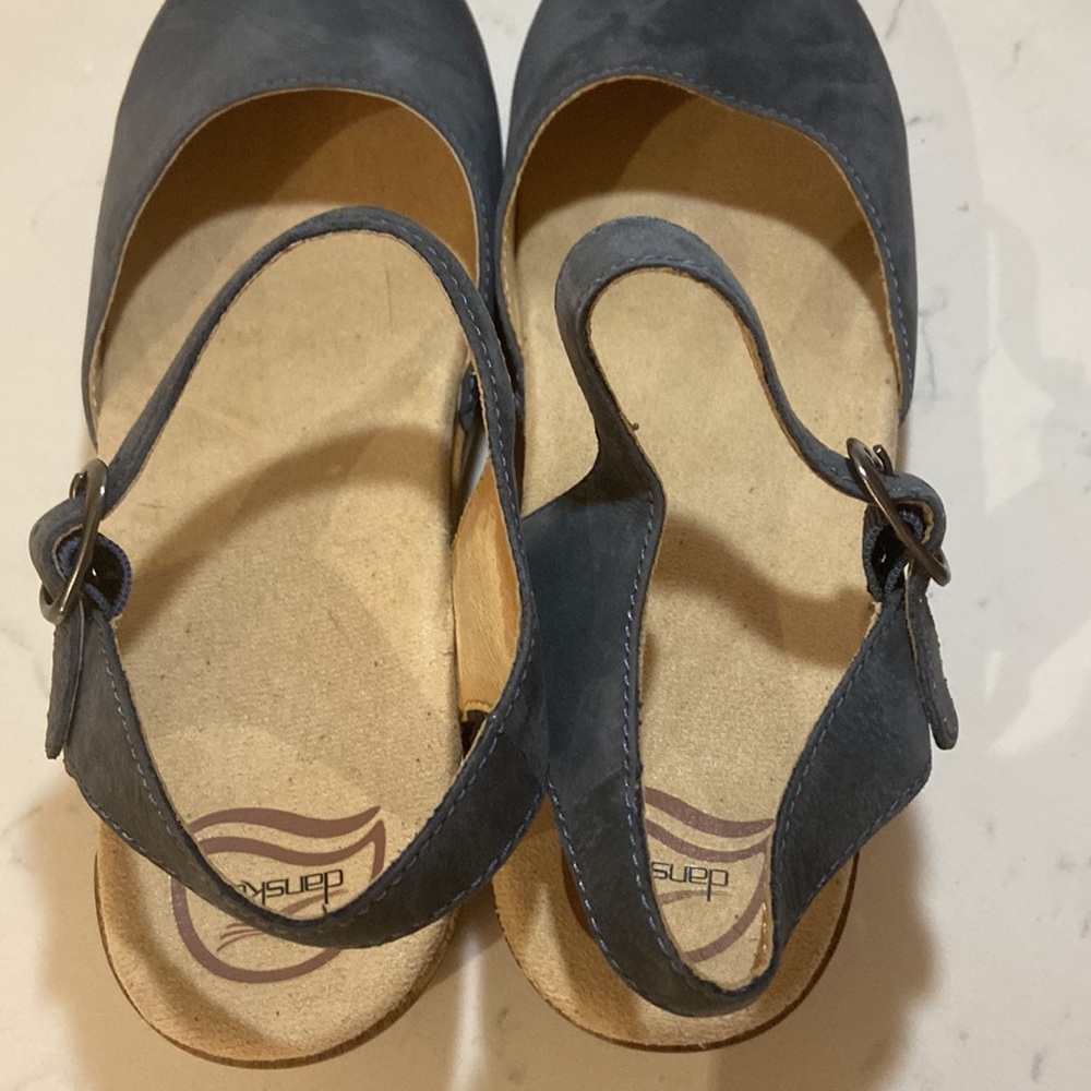 Dansko 'Sam' Leather Mary Jane Clog in Blue Size 42 - Picture 6 of 8